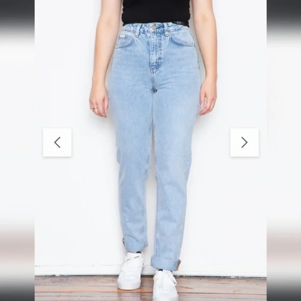 Amendi Rosie - Light Me Up High Rise Cotton Denim Stone Washed W32 L32 - Picture 1 of 16